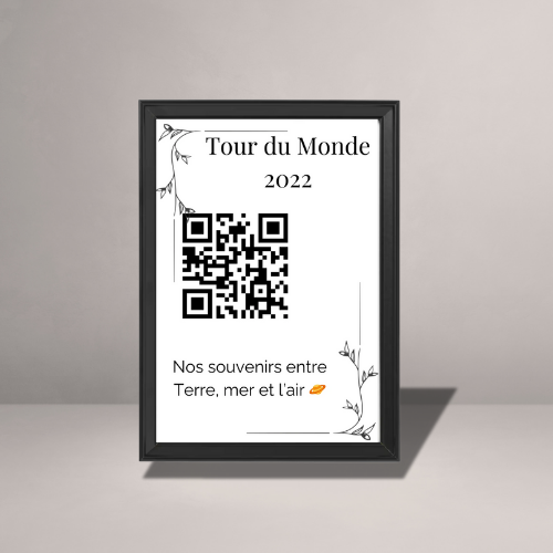 Cadre Souvenir avec bordure - Tour du Monde