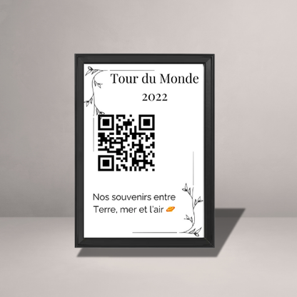 Cadre Souvenir avec bordure - Tour du Monde
