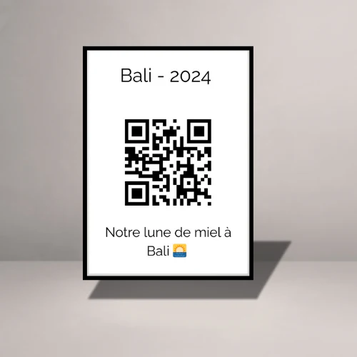Cadre Souvenir Simple - Lune de miel à Bali